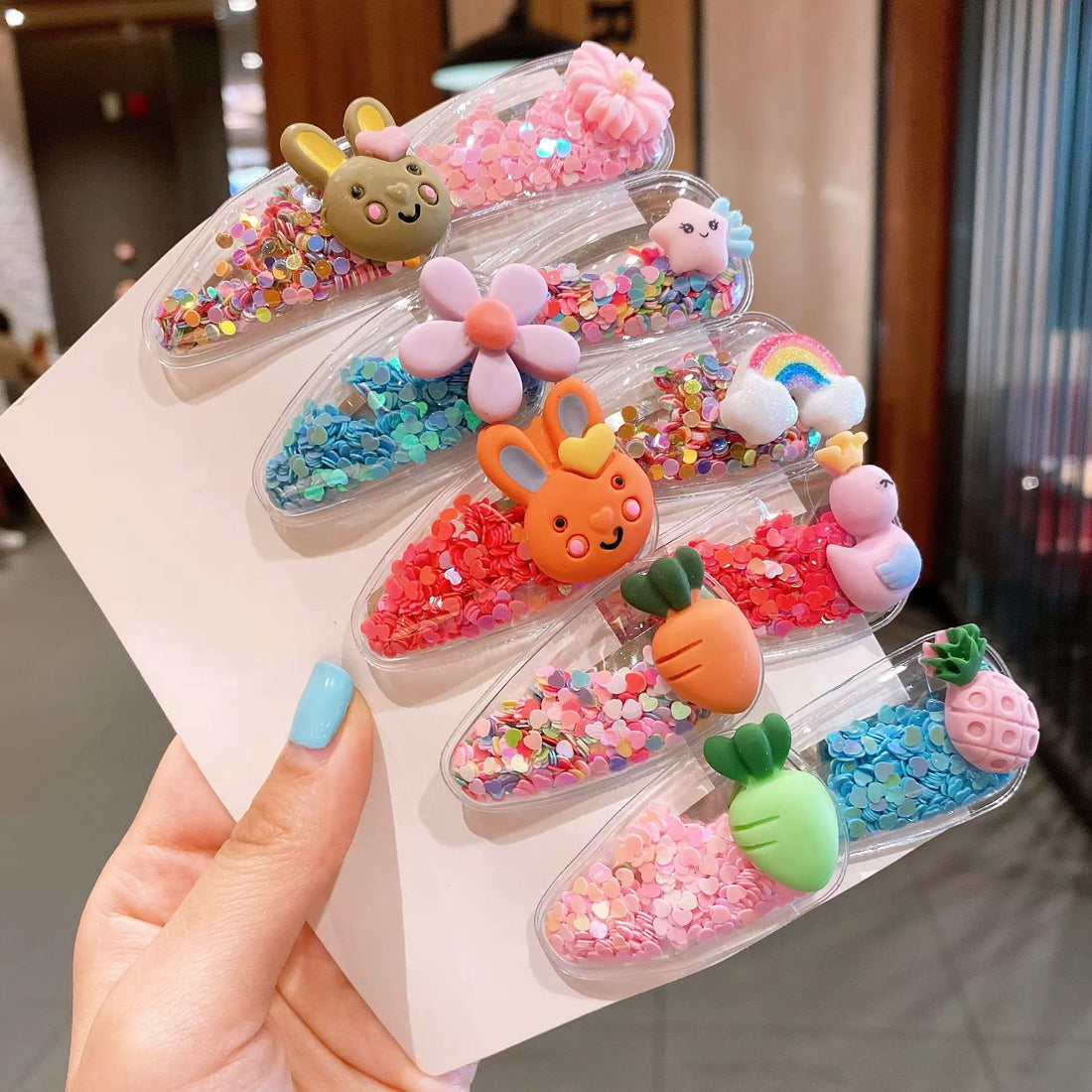 5Pcs Mix Fruity Delight Duckbill Clip Set