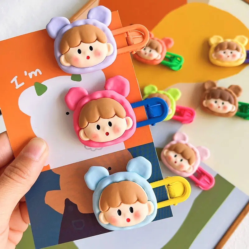 Big Size Korean Kids Cartoon Hair Clip