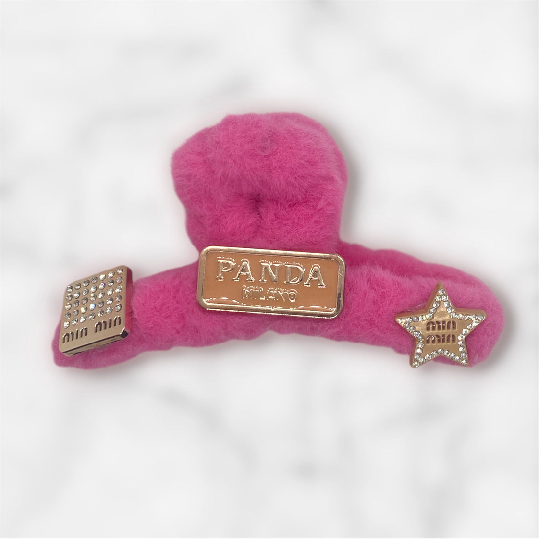 Big Size Thai Velvet Claw Clip with Sparkling Rhinestone Accents – Luxe Panda Milano Edition