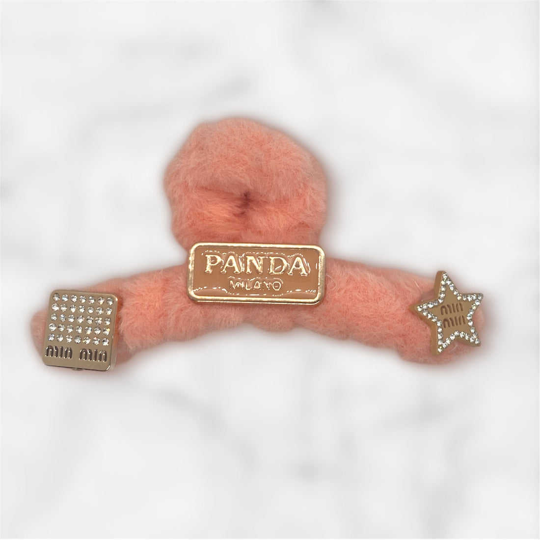 Big Size Thai Velvet Claw Clip with Sparkling Rhinestone Accents – Luxe Panda Milano Edition