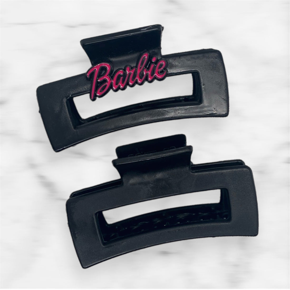 1 Pcs Barbie-Themed Black Hair Claw Clip