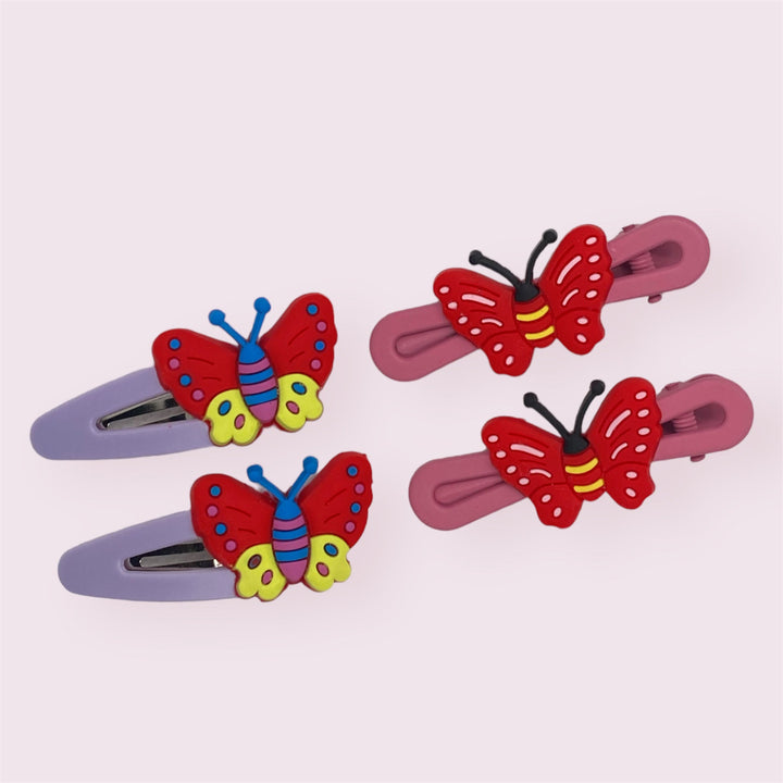 2 PCs Adorable Butterfly Hair Pins for Kids