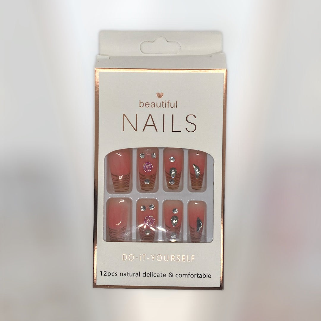 12-Piece Deluxe Nail Art Set - Elegant Designs