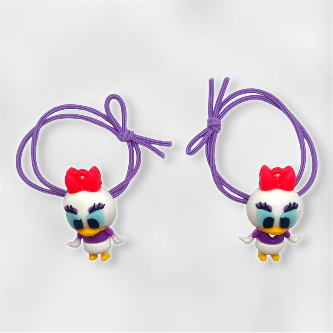 2 Pcs Set Adorable Cartoon Character Hair Tie Set for Kids