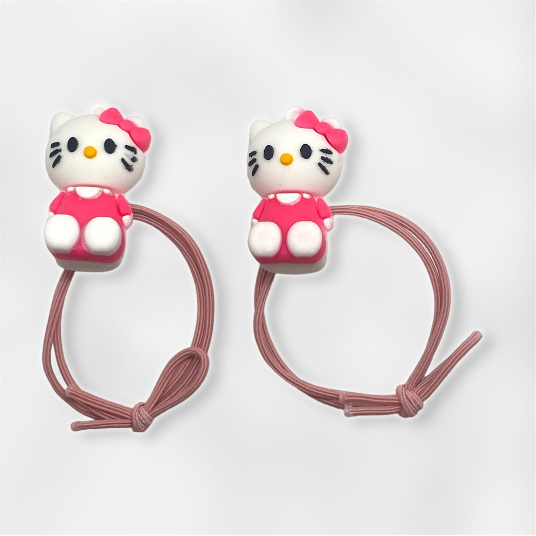 2 Pcs Set Adorable Cartoon Character Hair Tie Set for Kids