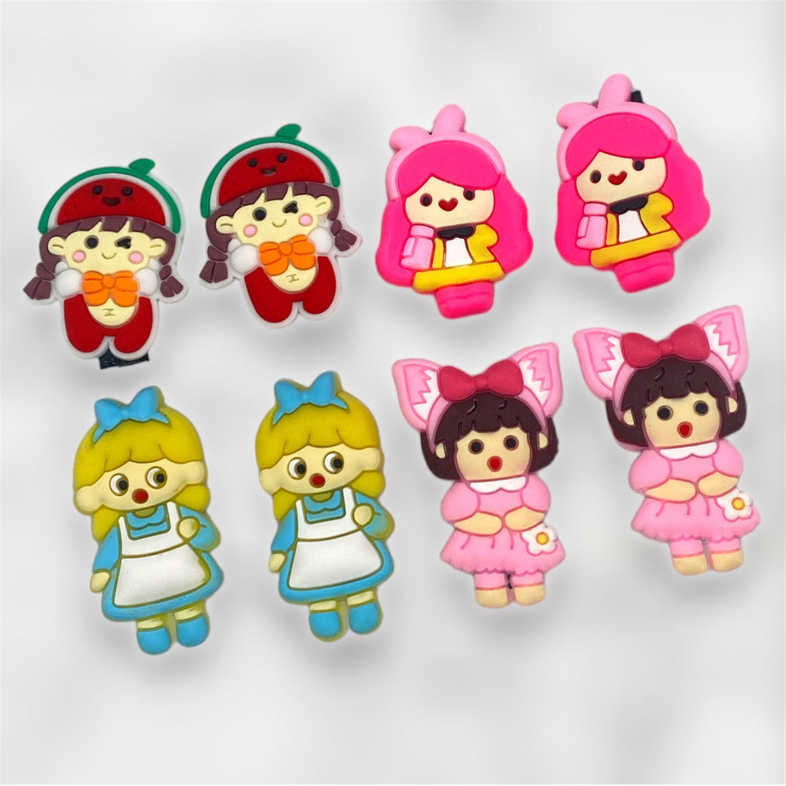 1 Pack Cartoon Cuties Hair Clips and Ties