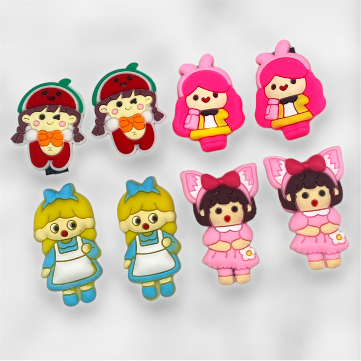 1 Pack Cartoon Cuties Hair Clips and Ties