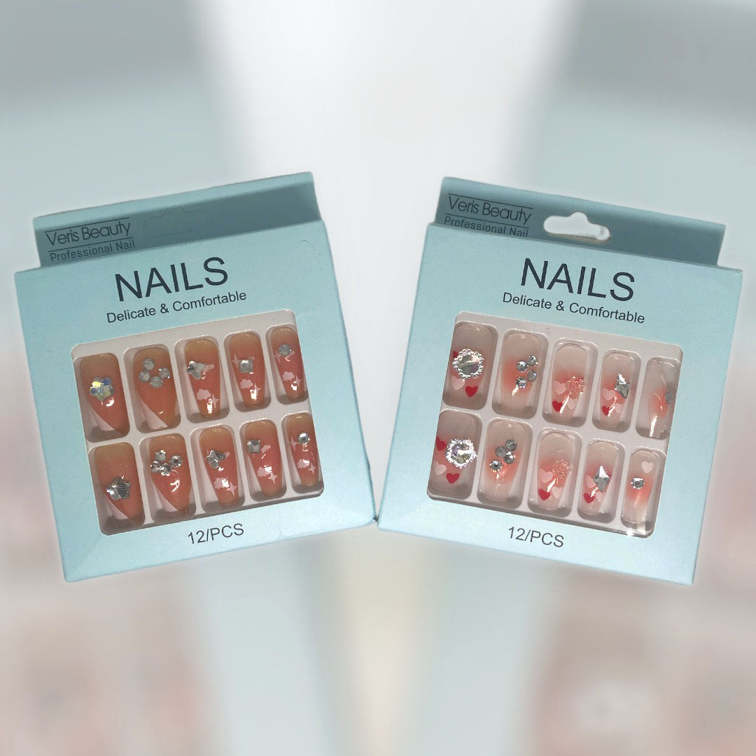 12-Piece Deluxe Nail Art Set - Elegant Designs