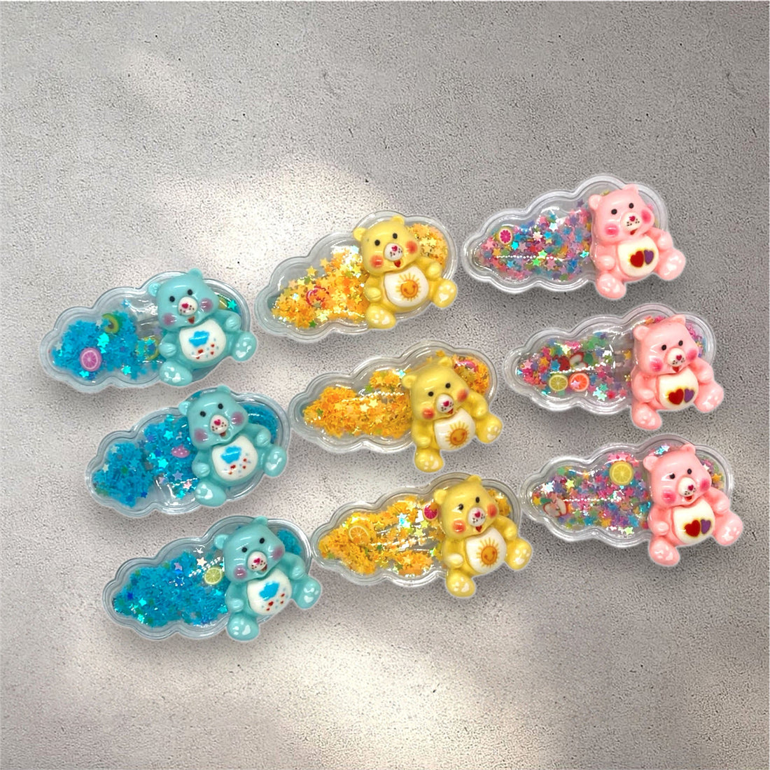 3 Pcs Bear Sparkle & Shine Cartoon Hair Pin