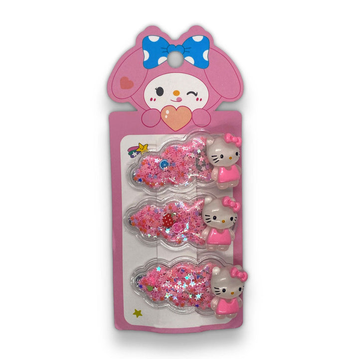 3 Pcs Hello Kitty Sparkling Hair Pin