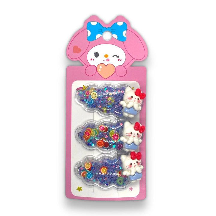 3 Pcs Hello Kitty Sparkling Hair Pin