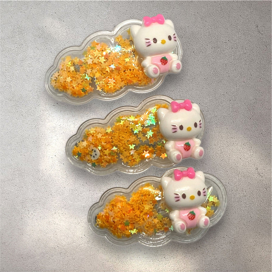 3 Pcs Hello Kitty Sparkling Hair Pin Set