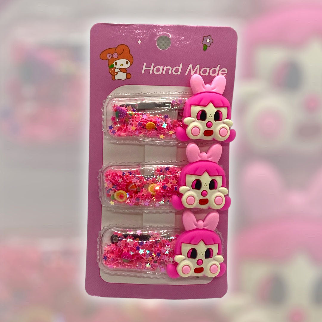 3 Pcs Charming Cartoon Hair Accessories with Sparkle Accents