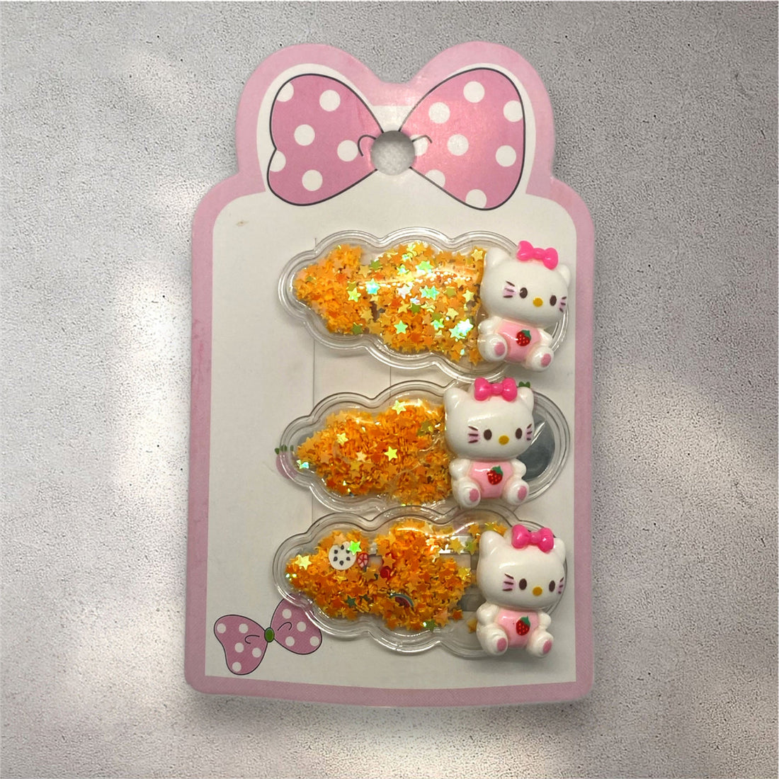 3 Pcs Hello Kitty Sparkling Hair Pin Set