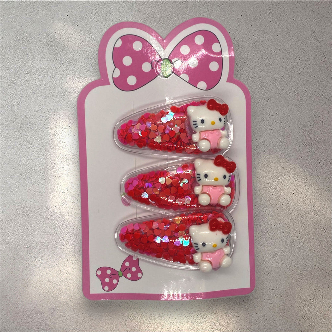 3 Pcs Hello Kitty Sparkling Hair Pin Set