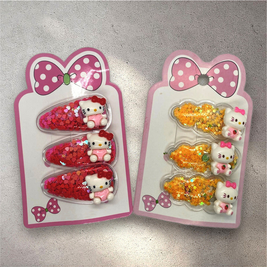 3 Pcs Hello Kitty Sparkling Hair Pin Set