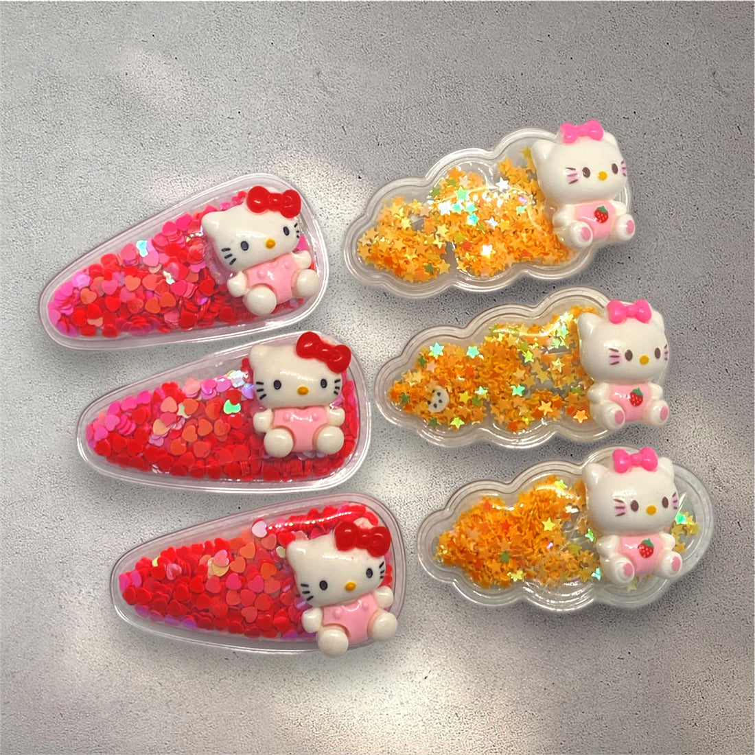 3 Pcs Hello Kitty Sparkling Hair Pin Set